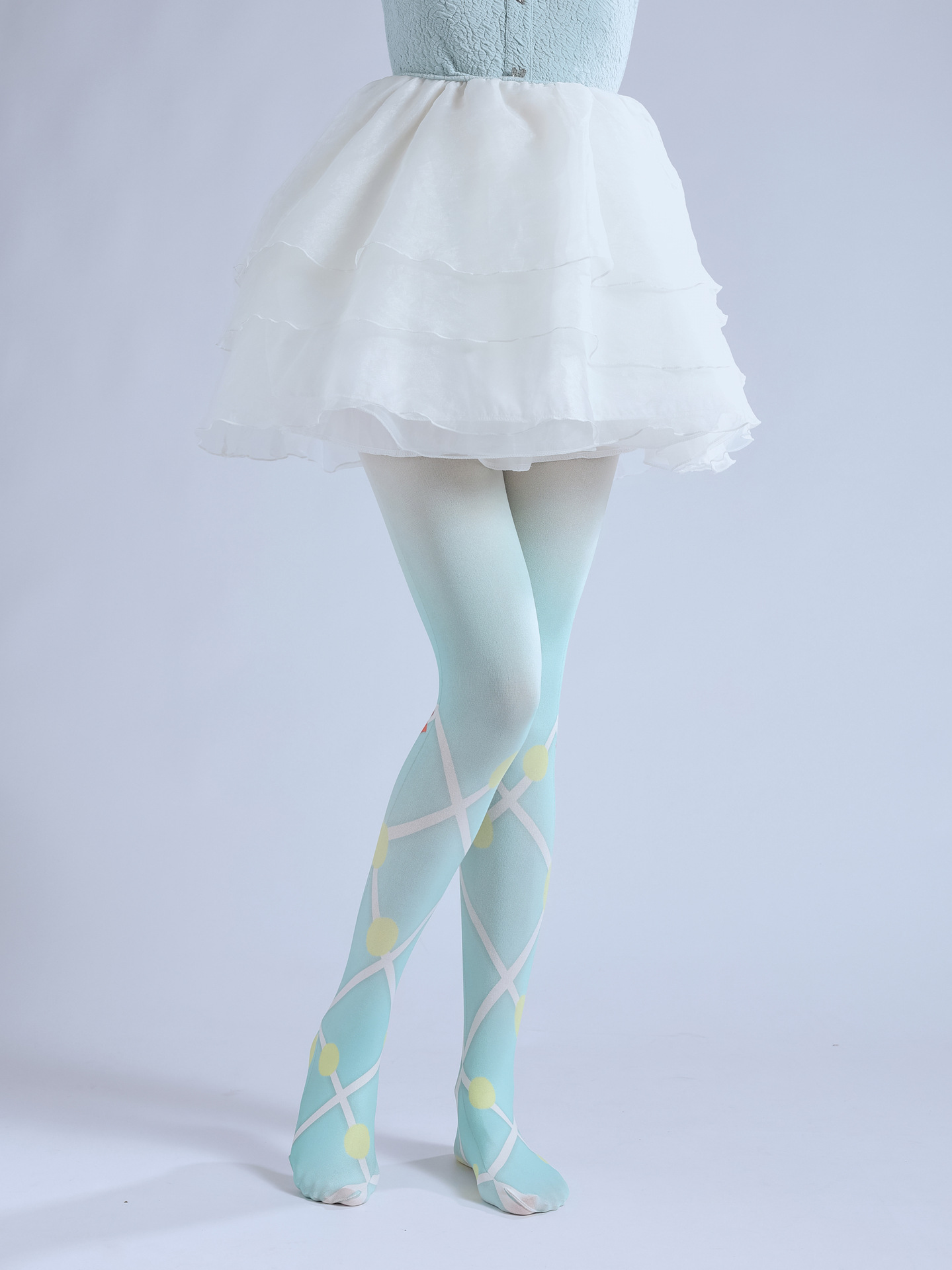 Bow Print Pantyhose: Diamond Lolita Slim Bottoming Socks - Cute Loli Style - Image 6