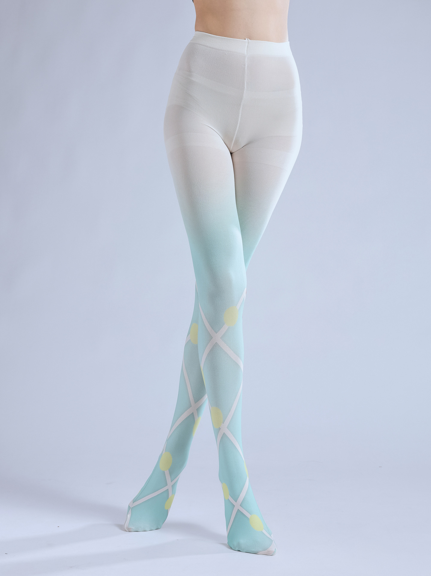 Bow Print Pantyhose: Diamond Lolita Slim Bottoming Socks - Cute Loli Style - Image 10