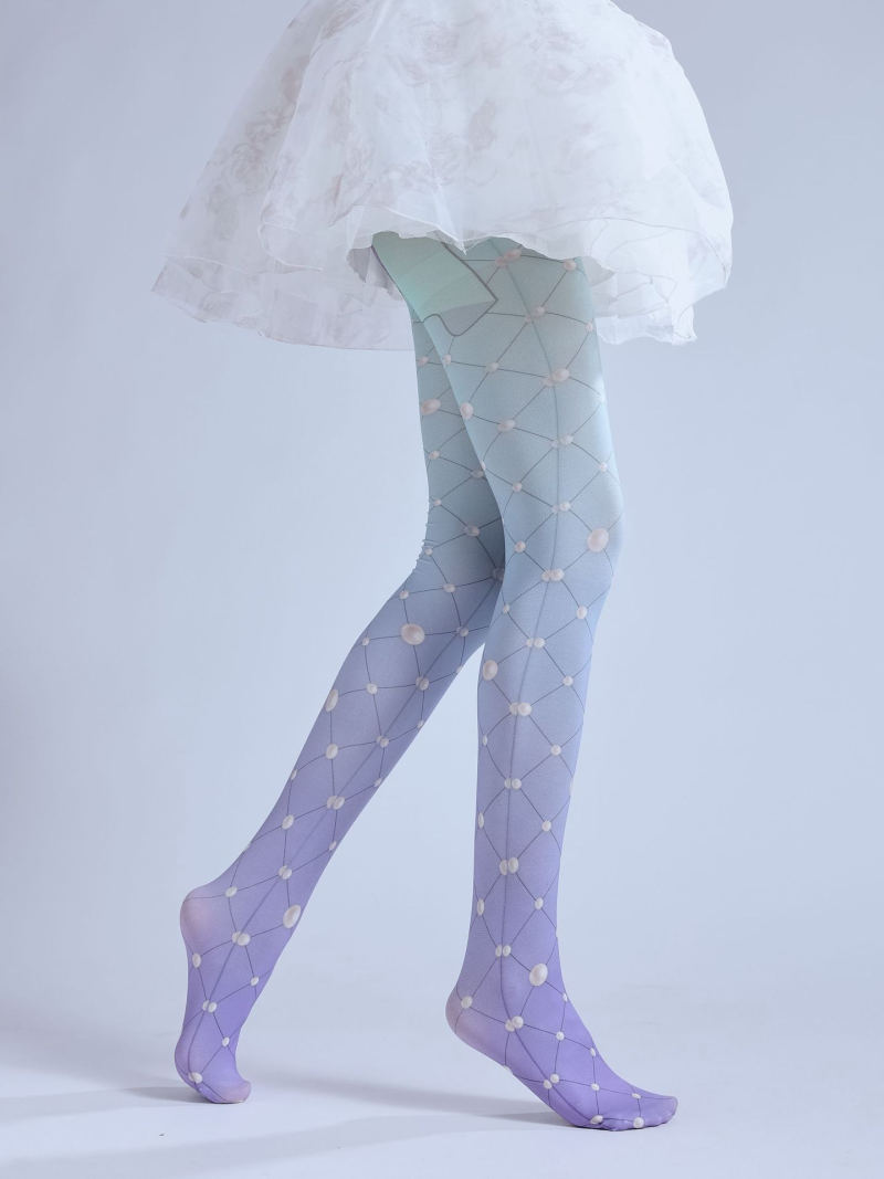Purple gradient socks lolita stockings mesh pantyhose cute print slim lolita socks sweet girl - Image 7