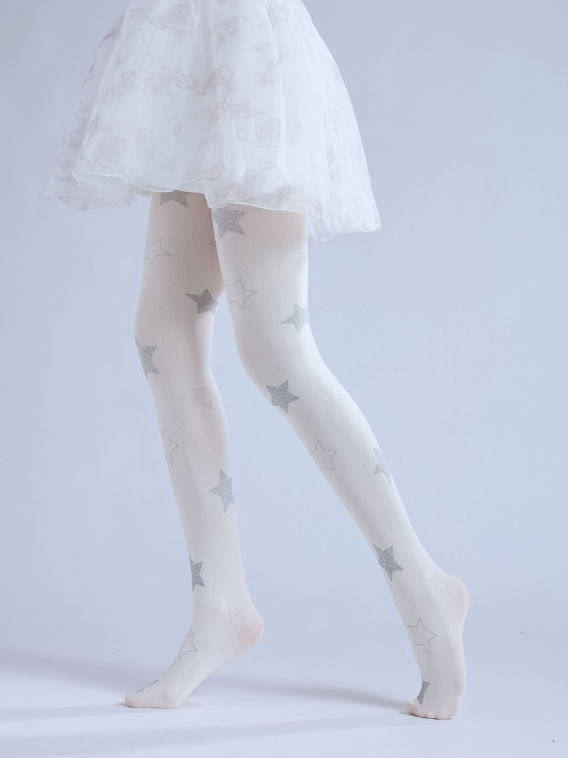 Punk style COS print pantyhose star pattern personality loli base socks girl handsome stockings - Image 4