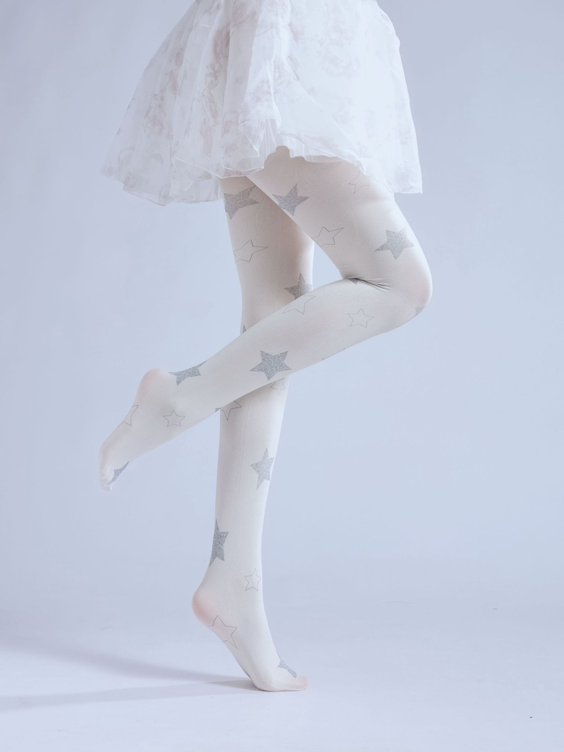 Punk style COS print pantyhose star pattern personality loli base socks girl handsome stockings - Image 7