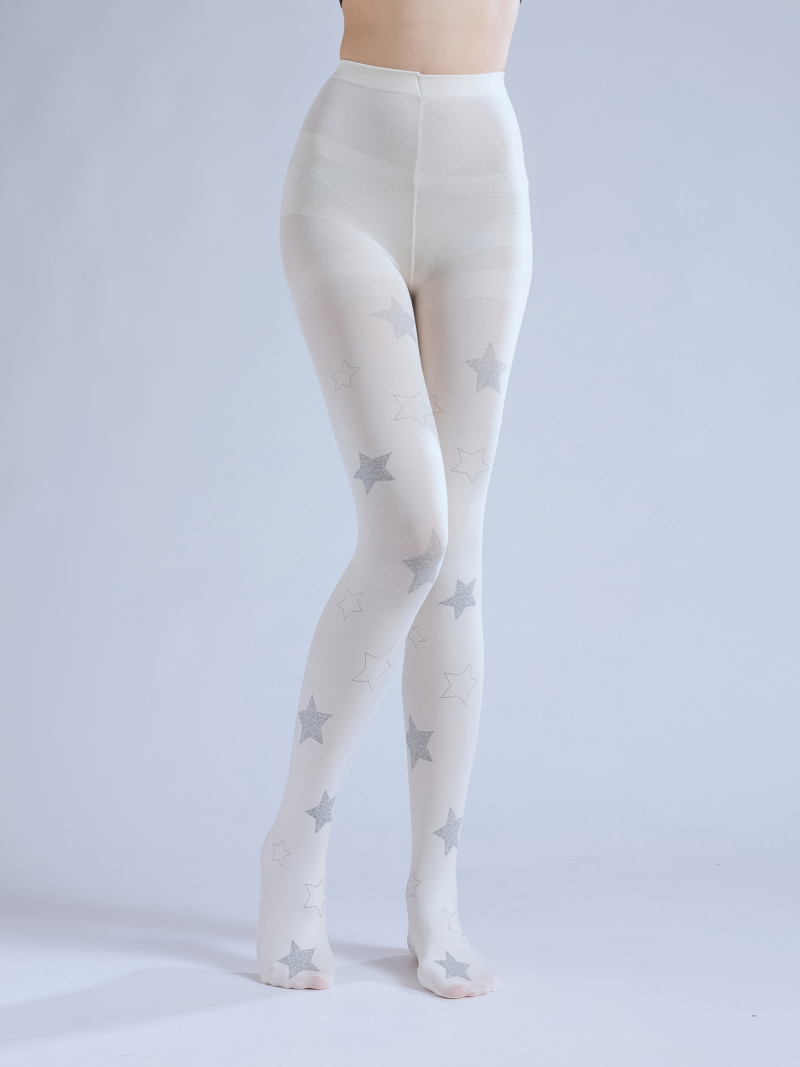 Punk style COS print pantyhose star pattern personality loli base socks girl handsome stockings - Image 12