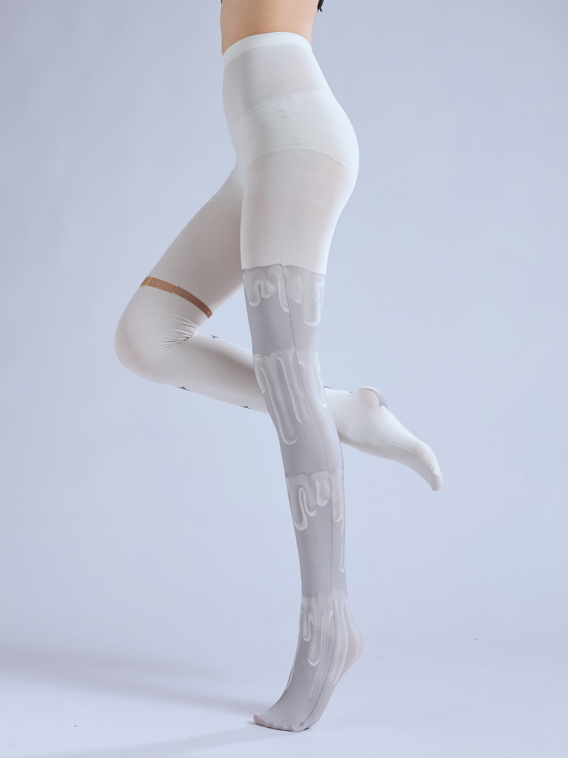Punk style sweet and cool personality print pantyhose artistic AB side 2D COS pantyhose Personality Internet celebrity socks - Image 5