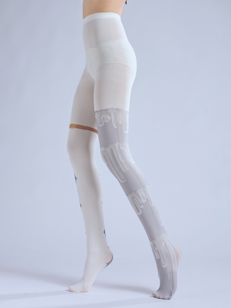 Punk style sweet and cool personality print pantyhose artistic AB side 2D COS pantyhose Personality Internet celebrity socks - Image 6