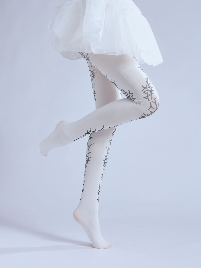 Online game element personality print pantyhose Comic exhibition cos lolita pattern bottoming socks