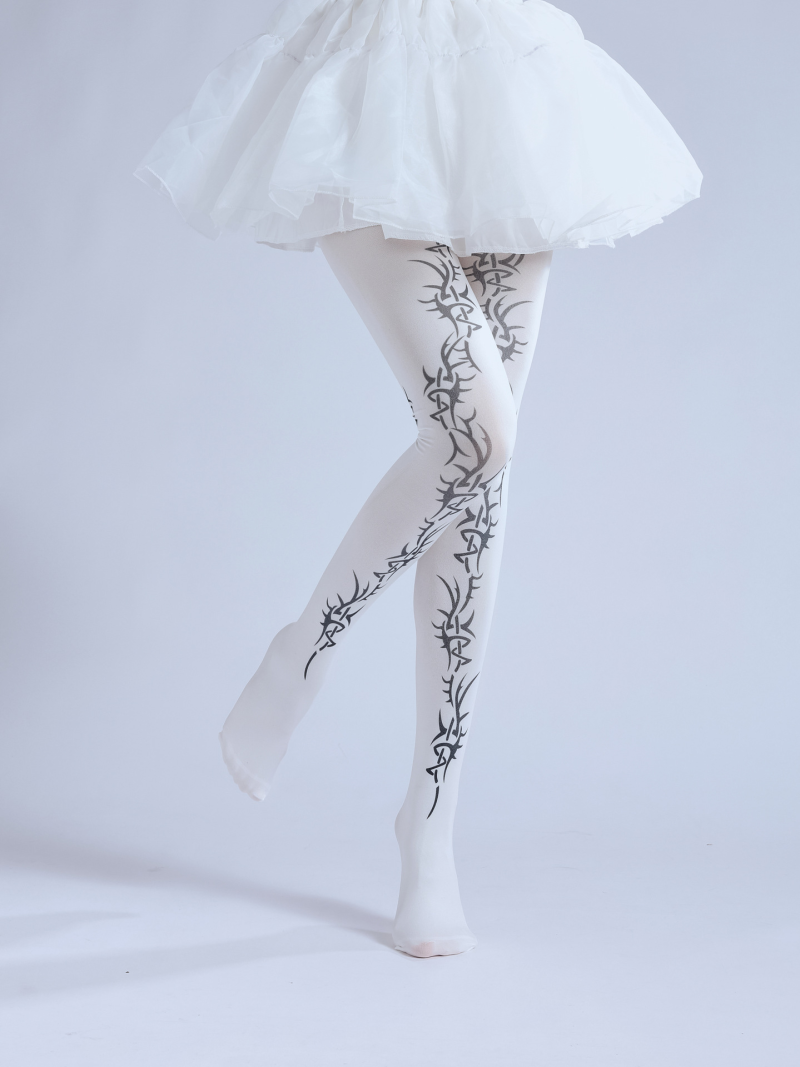 Online game element personality print pantyhose Comic exhibition cos lolita pattern bottoming socks - Image 8