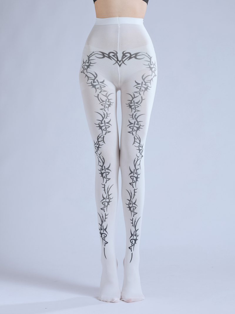Online game element personality print pantyhose Comic exhibition cos lolita pattern bottoming socks - Image 12