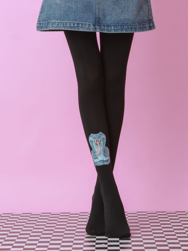 Snake totem pattern tights