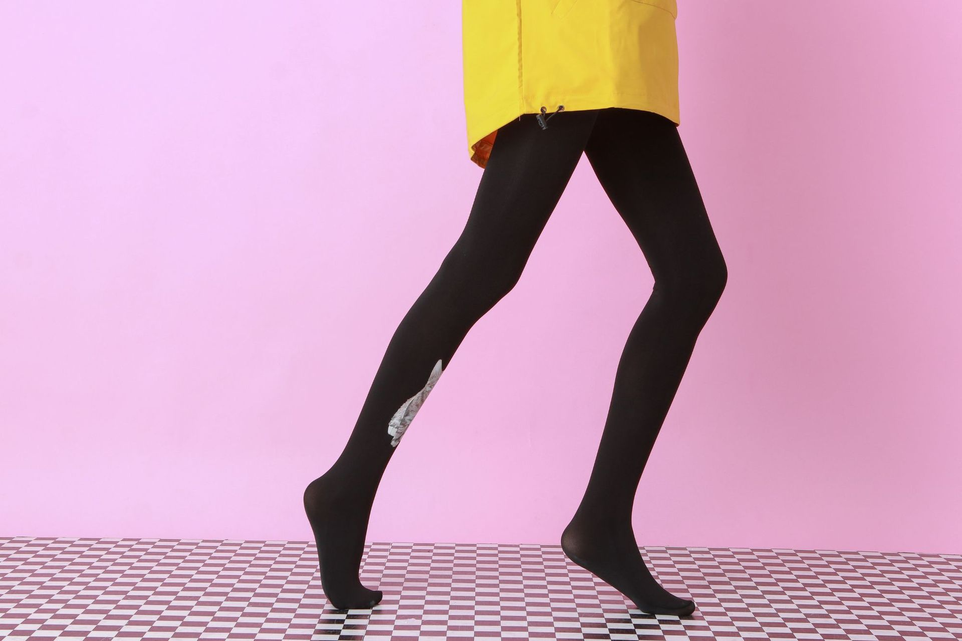 Cute Cat Tights - Black Kitten Patterned Stockings for Spring - Image 5