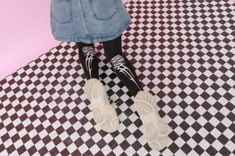 Totem pattern tights White pattern tights - Image 5