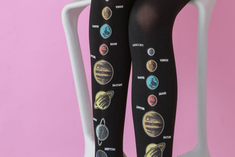 Celestial pattern tights Planet pattern socks - Image 4