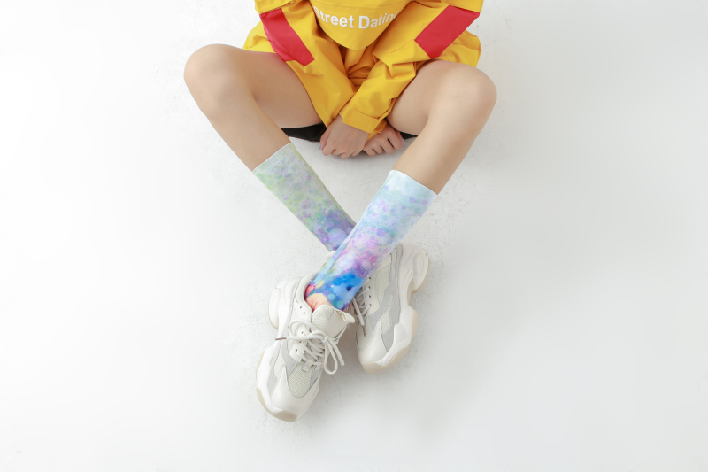 Flower print socks Gradient flower print socks - Image 3