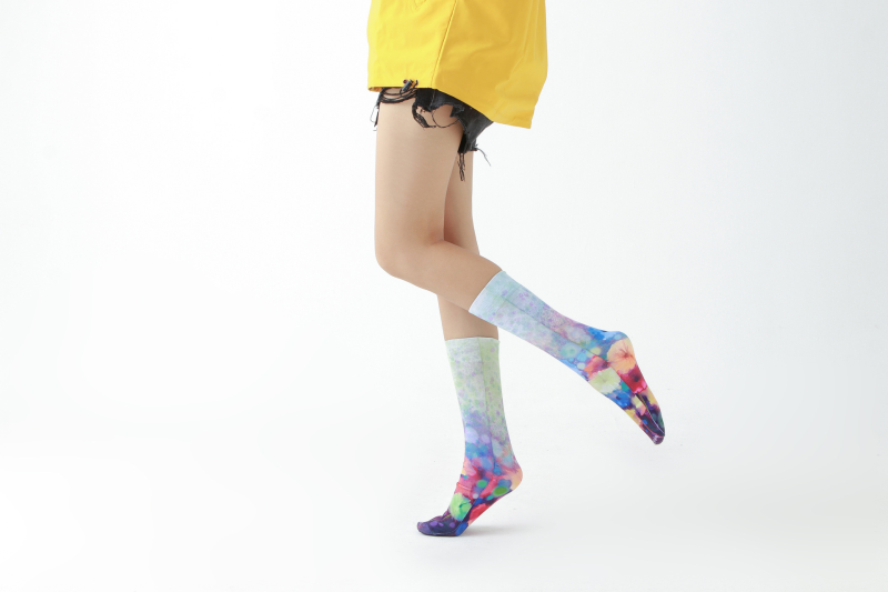 Flower print socks Gradient flower print socks - Image 5