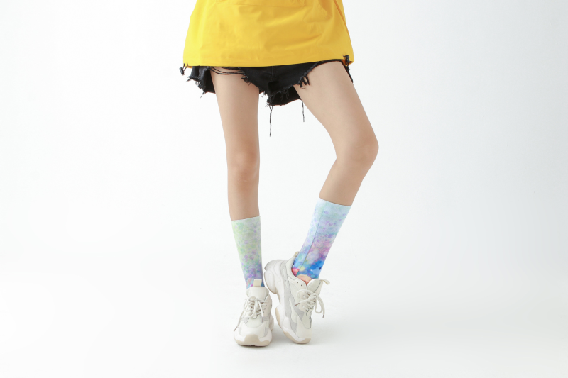 Flower print socks Gradient flower print socks - Image 6