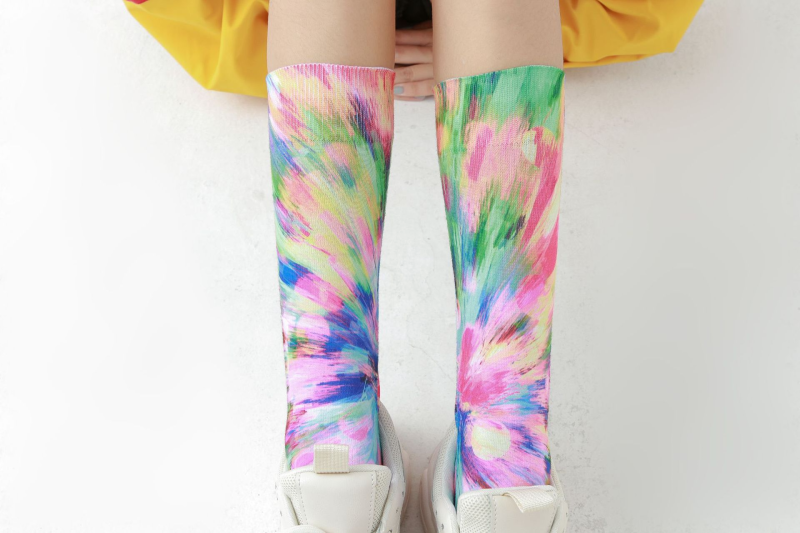 Gradient print socks Color socks - Image 3