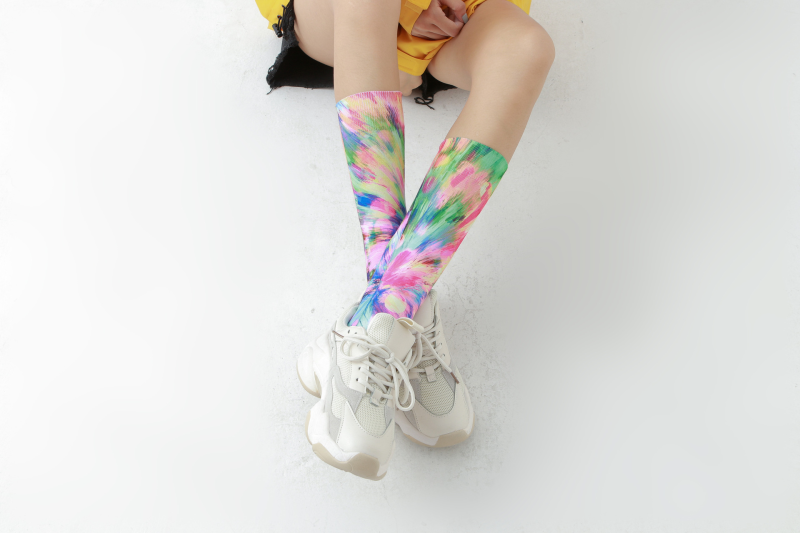 Gradient print socks Color socks - Image 5