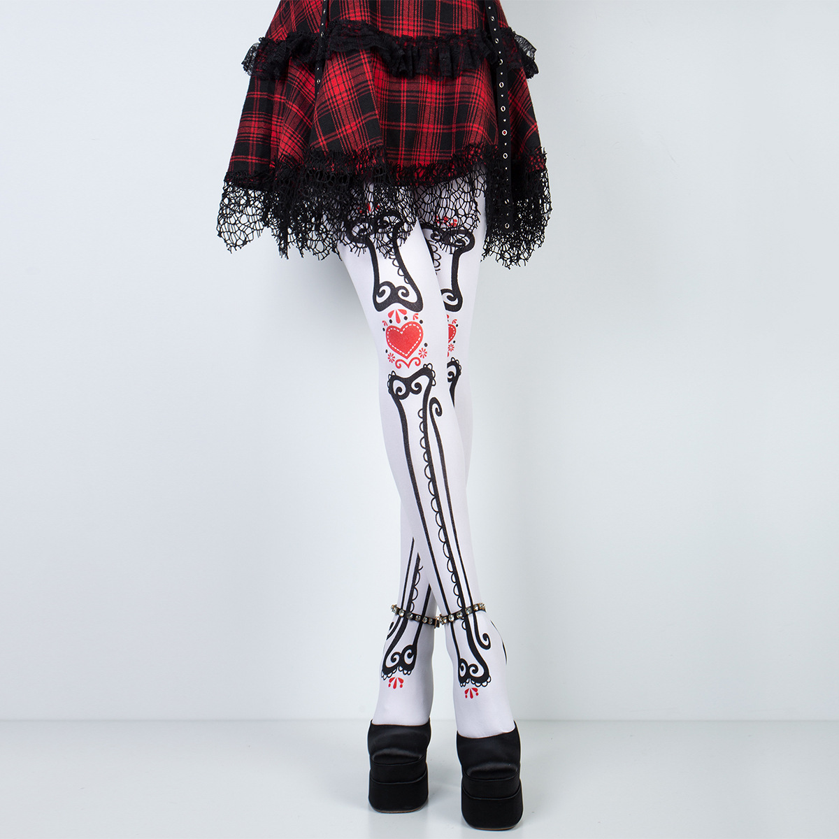 Spooky Halloween Stockings: Skeleton, Spiderweb & Ghost Festival Tights - Image 3