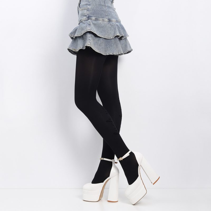 Stockings new internet celebrity black flocking stockings women summer pantyhose sexy anti-snagging ins stockings black stockings - Image 3
