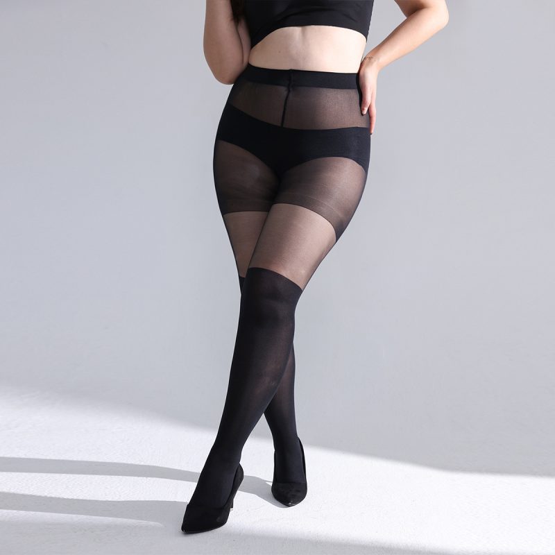 Transparent socks, cross-border, high-elasticity, durable, plus-size and enlarged pantyhose, super non-falling large-size stockings - Image 3