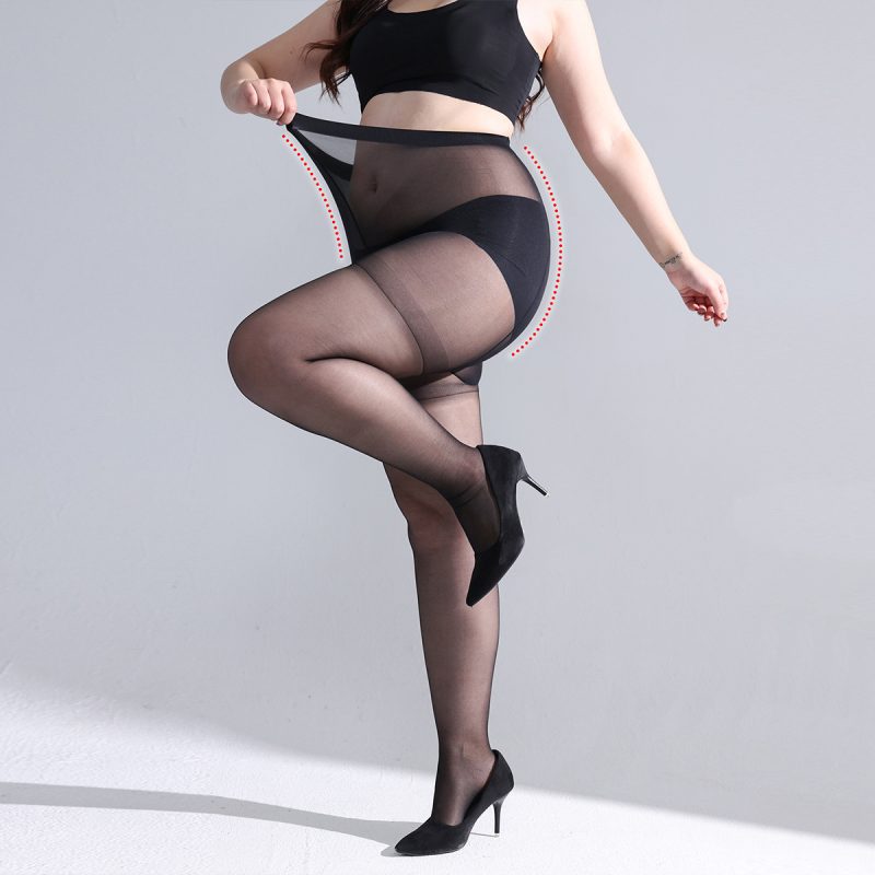 Large size stockings women fat mm summer ultra-thin anti-snagging pantyhose plus fat and large black bare leg artifact no drop crotch - Image 6