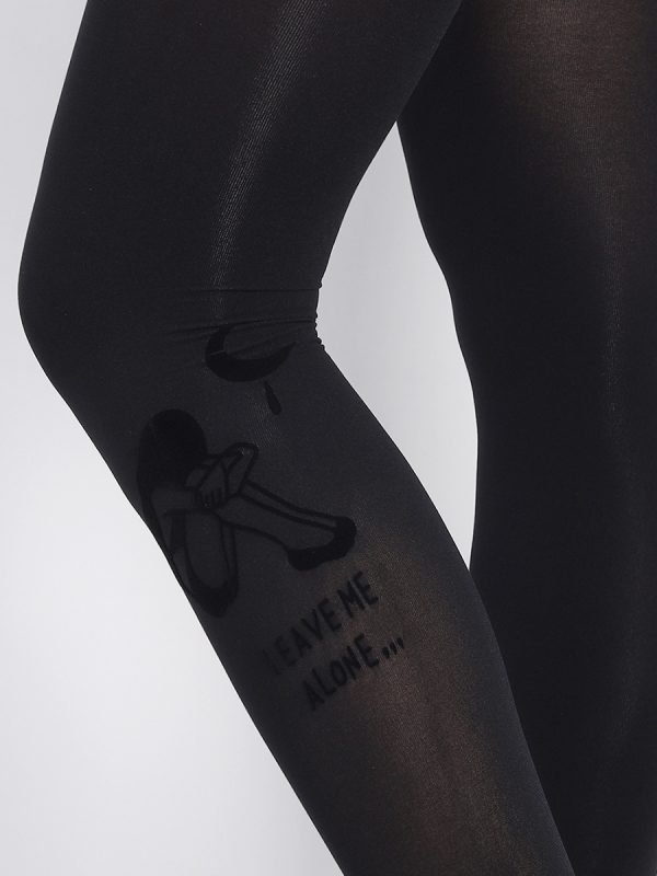 Fashion pure desire Stockings printed flocking girls black bottoming pantyhose
