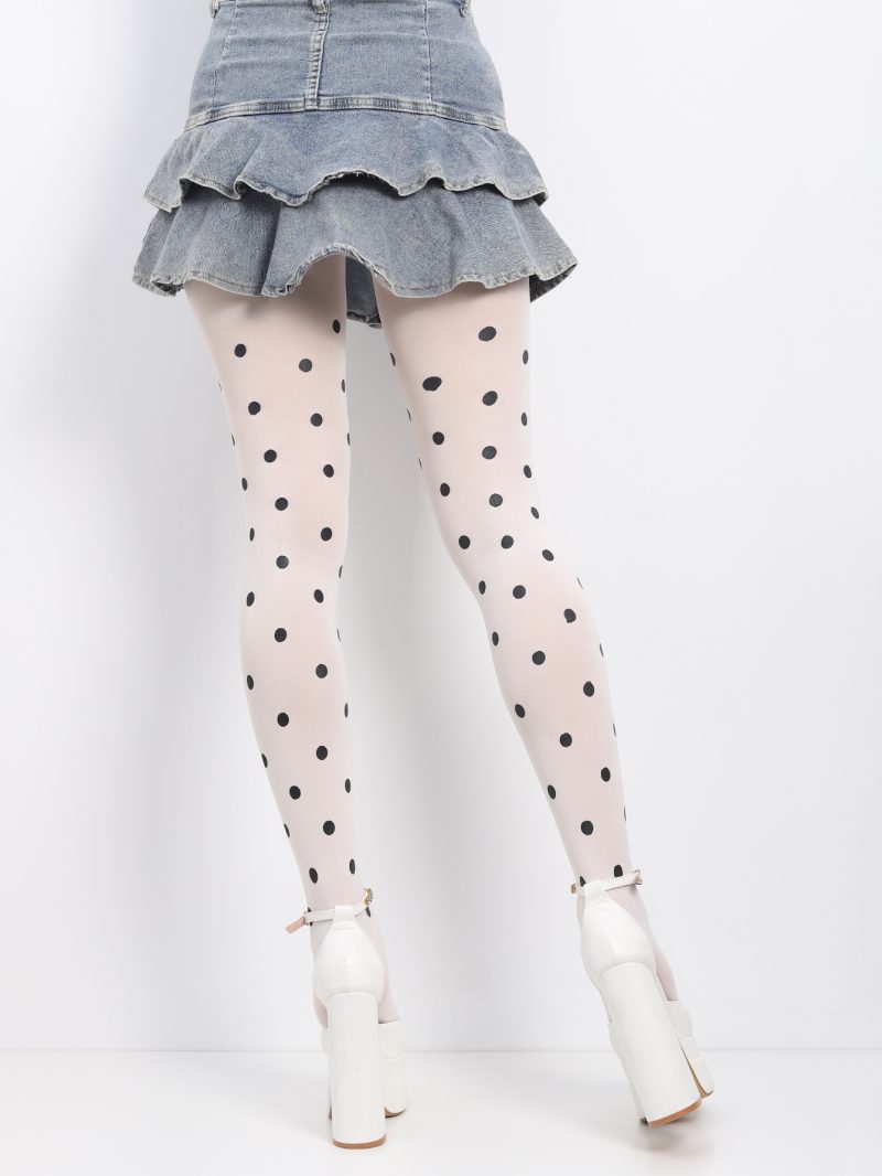 Fashion bottoming stockings with polka dot prints, any thin style, women's black polka dot stockings, bare legs artifact - Image 5