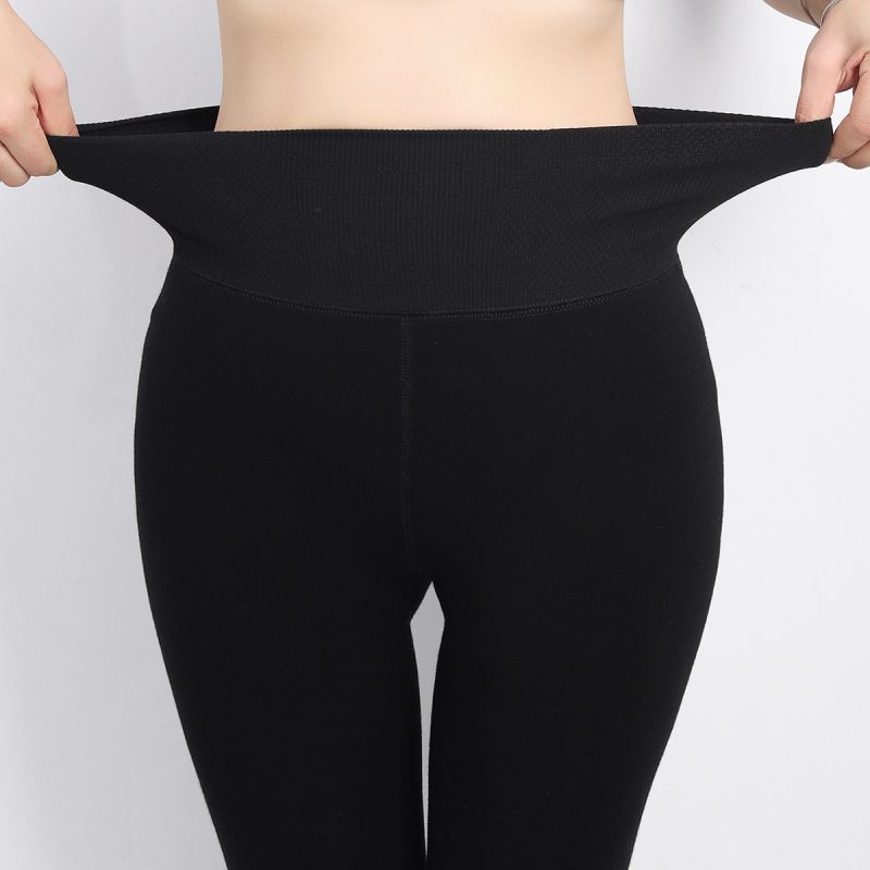 Bare legs artifact autumn and winter women's thickened fat warm pants slim high waist pants women's single pants fat mm comfortable bottoming - Image 6