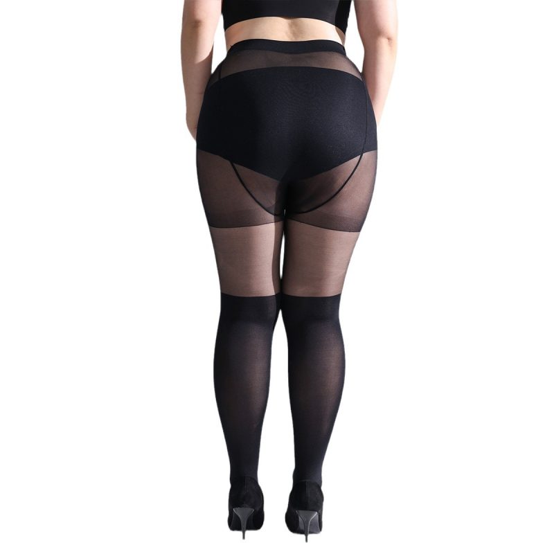 Transparent socks, cross-border, high-elasticity, durable, plus-size and enlarged pantyhose, super non-falling large-size stockings - Image 6