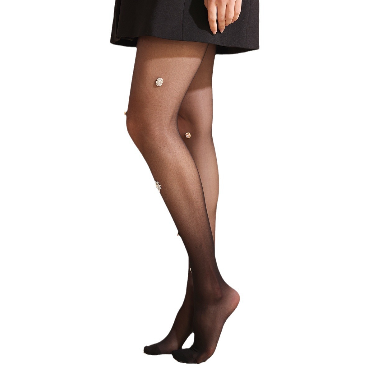 Diamond Stockings: Sexy Black & White Pantyhose for Women - Image 6