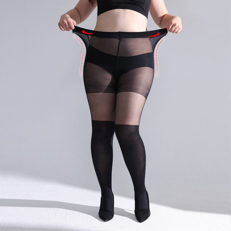 Transparent socks, cross-border, high-elasticity, durable, plus-size and enlarged pantyhose, super non-falling large-size stockings - Image 7
