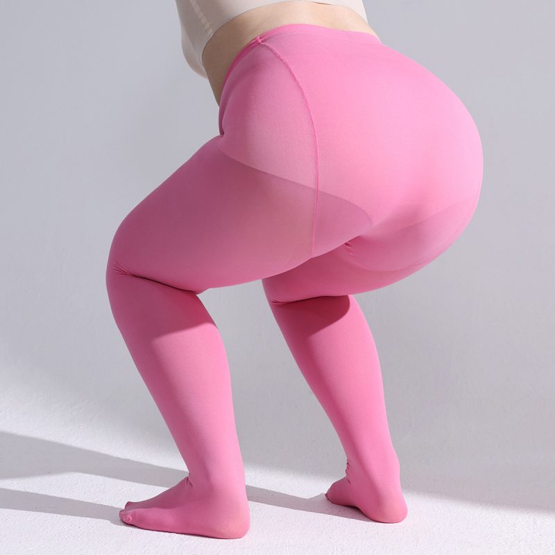 Abdominal women's high waist elastic with foot bottom color large size socks - Image 7