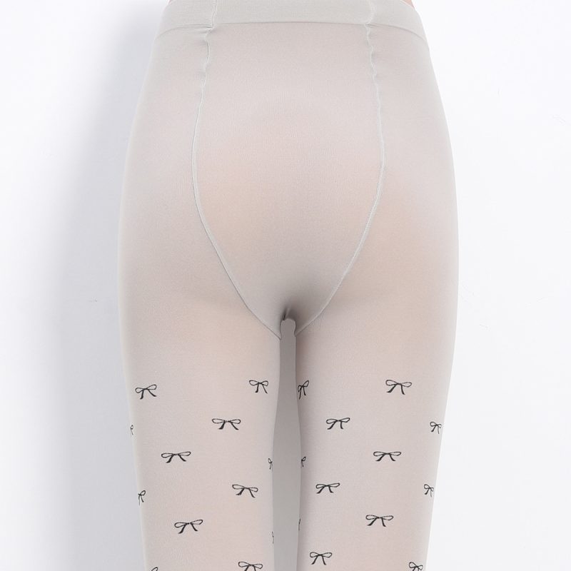 New white stockings women spring and summer anti-snagging pantyhose wholesale Lolita bow JK sexy black silk - Image 9