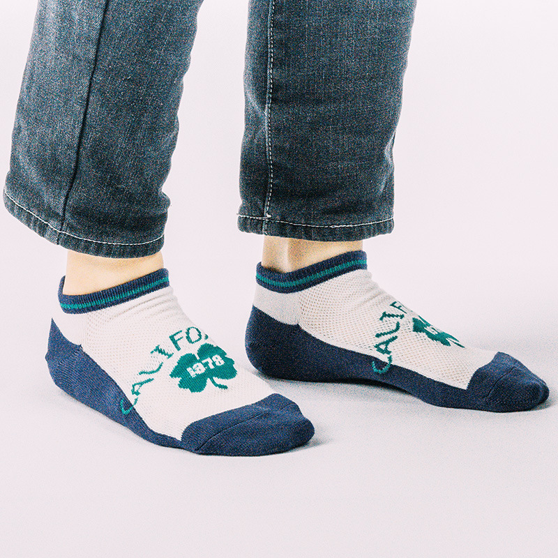 Japanese Clover Boat Socks: Men's Quick-Dry Mesh Sports Cotton