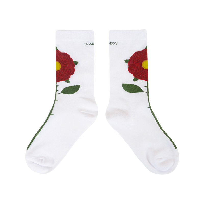 Socks Women's Four Seasons 2025 New Style Personalized Rose Tide Socks Cotton Socks Flowers Lovers Socks Couple Socks - Image 6