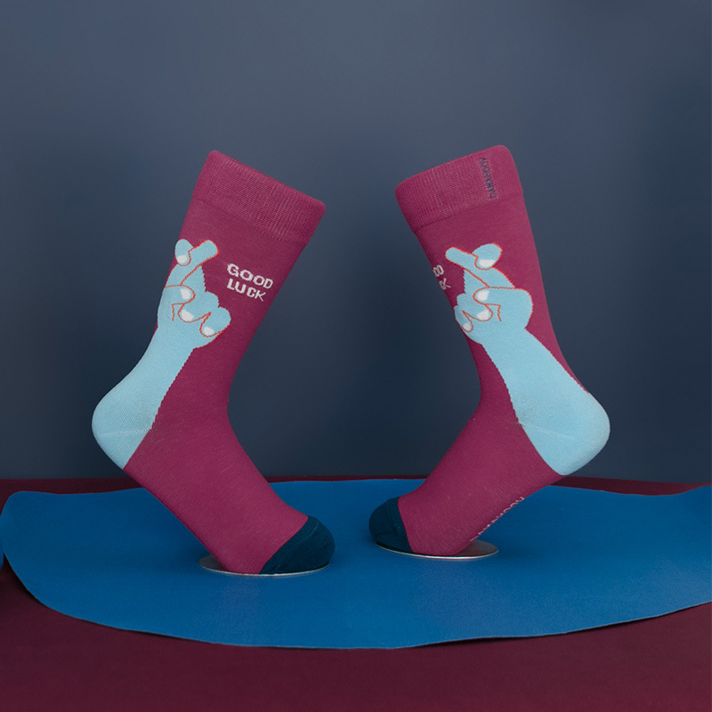 Harajuku Good Luck Socks: Autumn Winter Street Style Cotton Crew Socks - Image 8