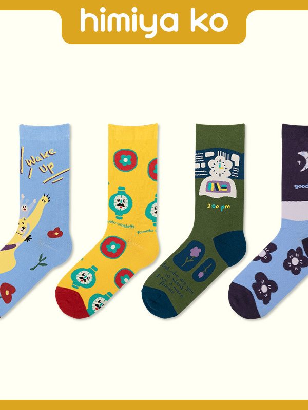 Socks women original design rush time series cartoon women socks men and women pure cotton socks cute lovers socks tube socks