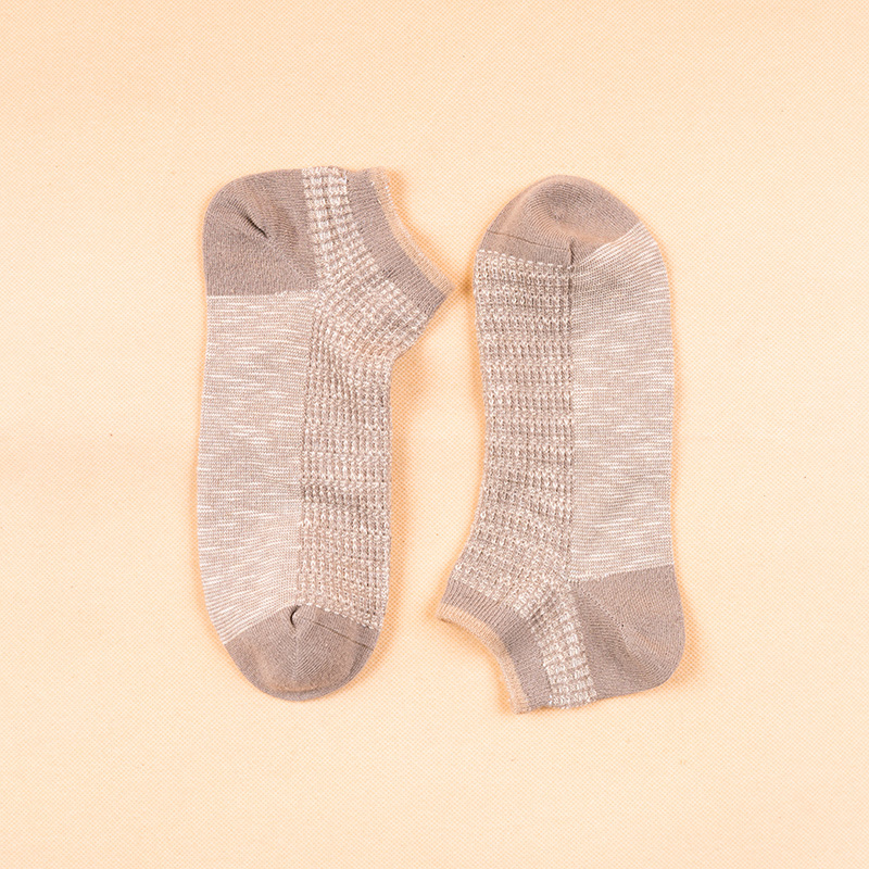 Men's Slub Cotton Ankle Socks: Retro Low Cut, Boneless Toe, Spring Summer - Image 8