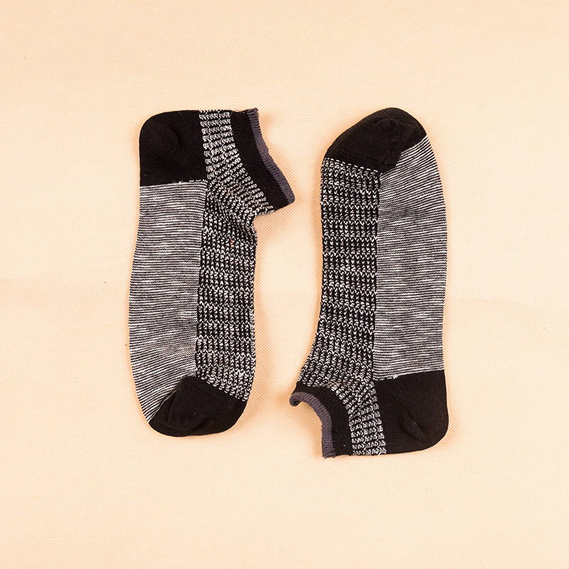 Men's Slub Cotton Ankle Socks: Retro Low Cut, Boneless Toe, Spring Summer - Image 7