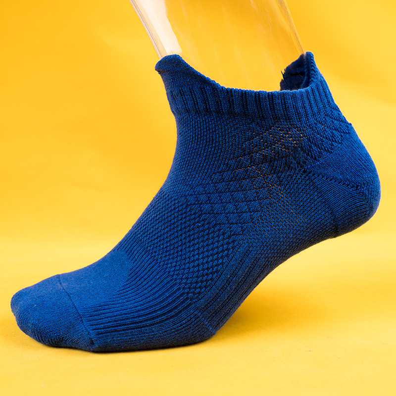 Men's Cotton Boat Socks: Japanese Terry Yoga Running Socks for Spring Summer - Image 9