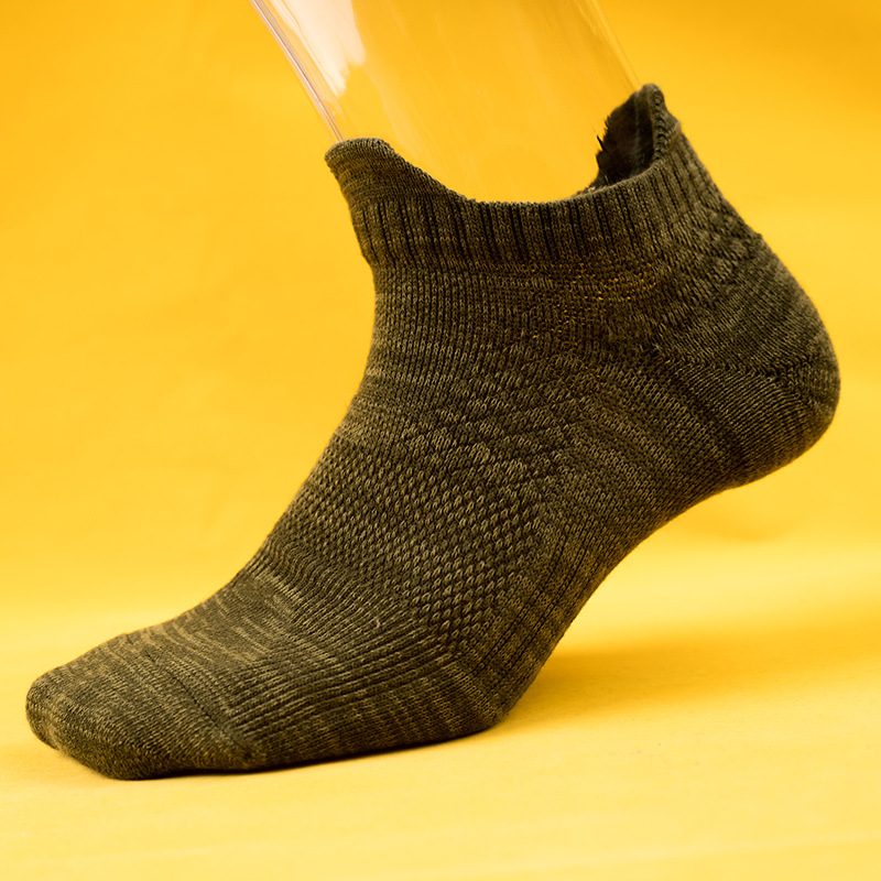 Men's Cotton Boat Socks: Japanese Terry Yoga Running Socks for Spring Summer - Image 10