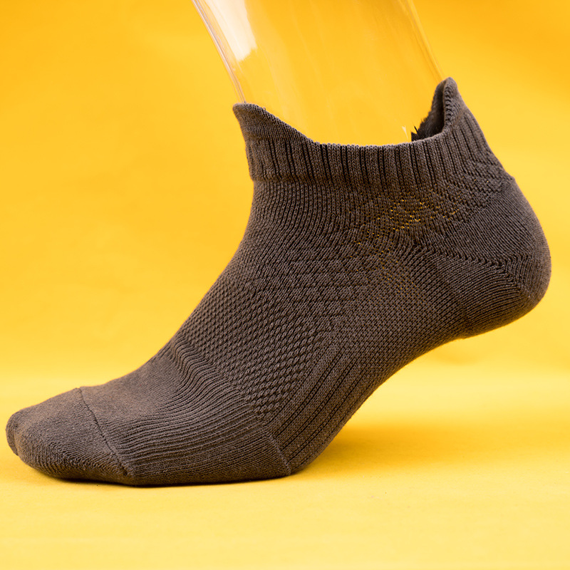 Men's Cotton Boat Socks: Japanese Terry Yoga Running Socks for Spring Summer - Image 6