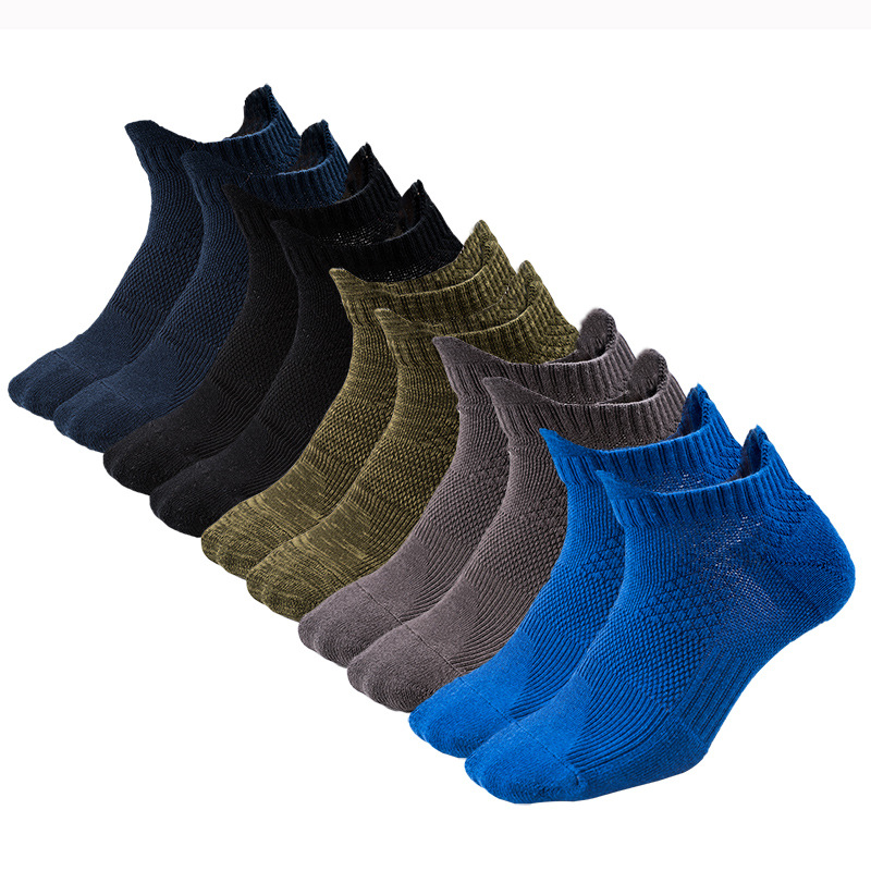 Men's Cotton Boat Socks: Japanese Terry Yoga Running Socks for Spring Summer - Image 5