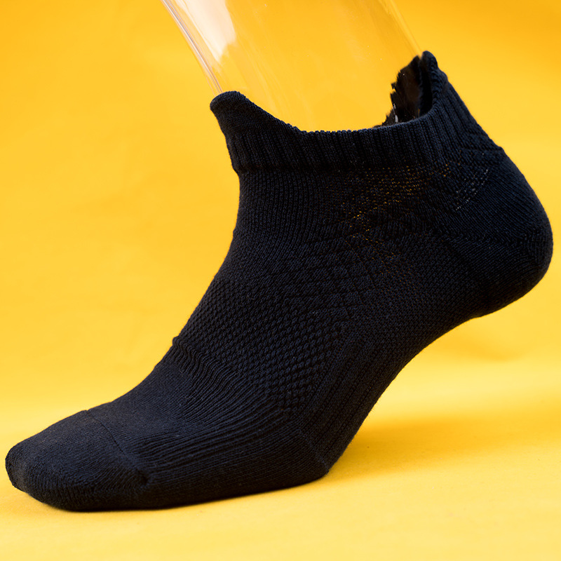 Men's Cotton Boat Socks: Japanese Terry Yoga Running Socks for Spring Summer - Image 8