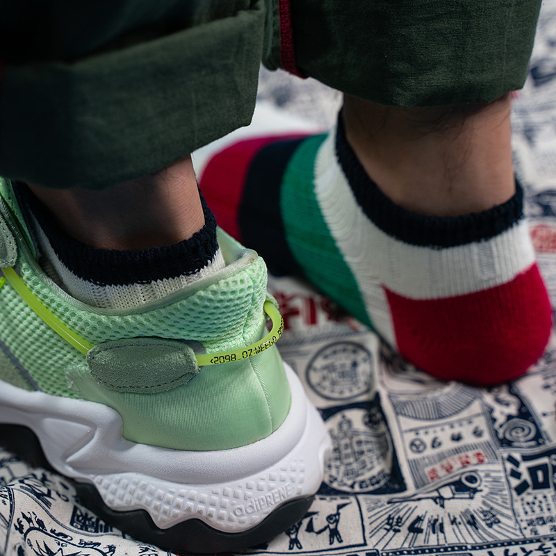 Men's Vintage Striped Ankle Socks: Trendy Spring & Summer Style