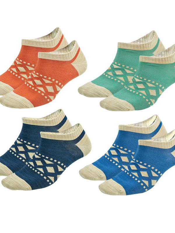 Spring and summer new Japanese fashion socks thick needle cotton thread retro men's national Harajuku wind socks  men's boat