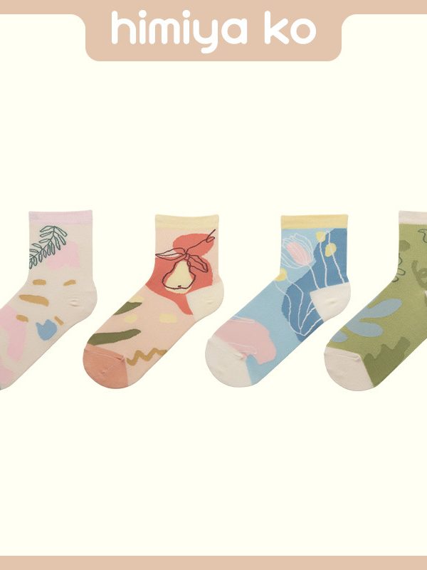 2025 Spring and Summer New Women's Socks Korean Thin Short Socks Shallow Mouth Breathable Cotton Color Strip Line Series Casual Socks