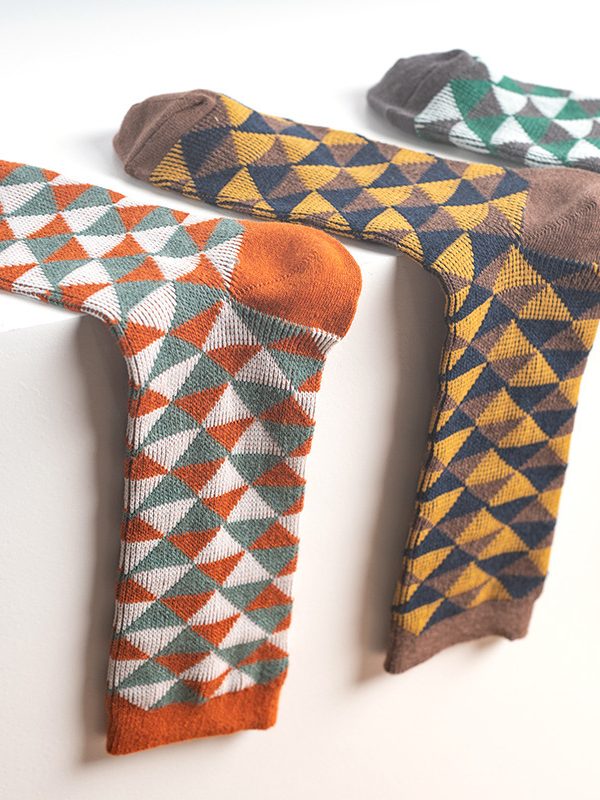 Spring and summer new socks men's Japanese casual fashion socks double needle double tube men's wazi  Amazon sock