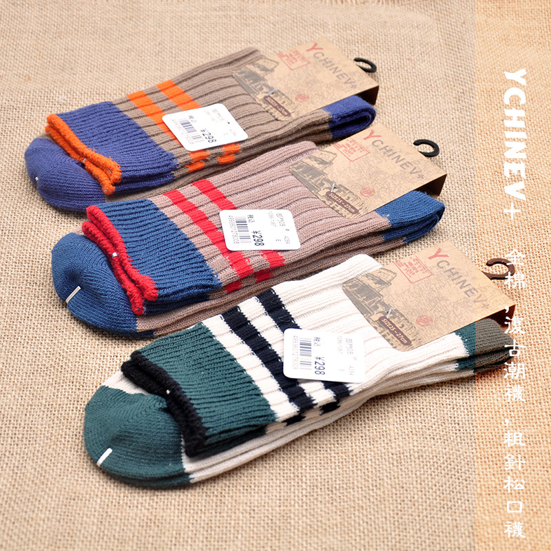 Men's Autumn Winter Retro Ethnic Socks: Thick, Loose Fit Cotton Threads - Image 5