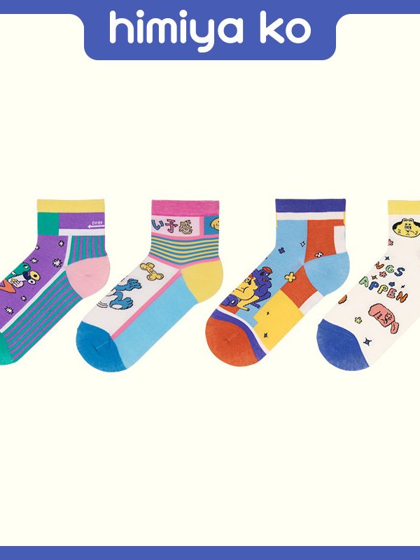 Short socks original autumn and winter new comic series Four Seasons socks cute cotton socks ins tide socks lovers socks men's socks