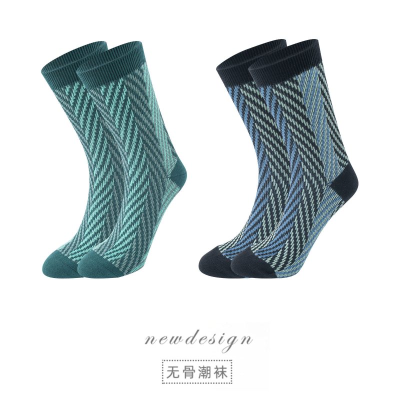 Autumn and Winter new combed cotton socks men's fashionable two-way boneless Japanese retro street akameiji mid-calf length socks - Image 4